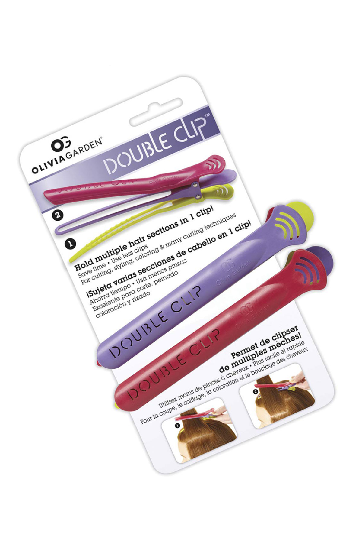 Olivia Garden Double Clip İki Katlı Klips 2 Adet