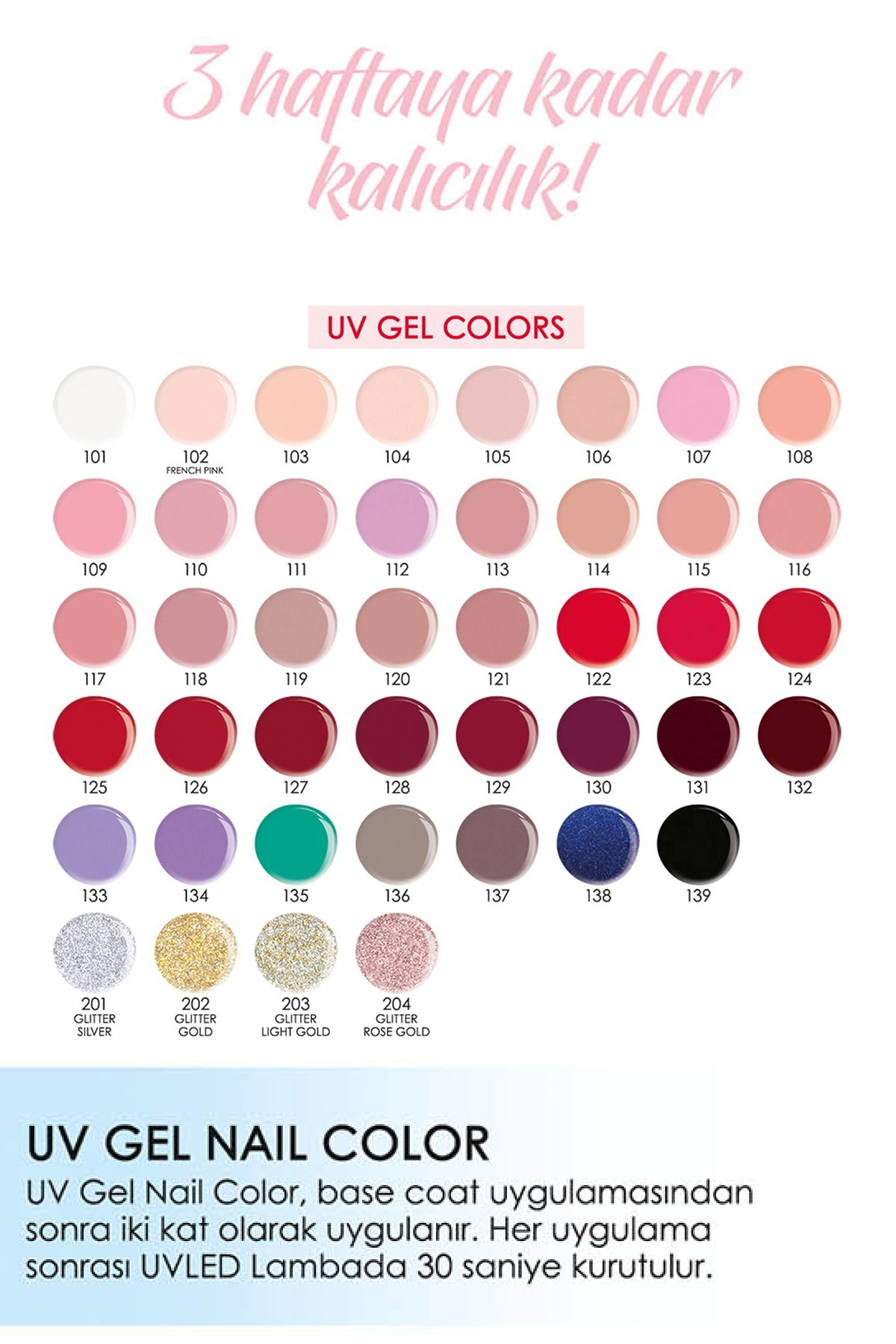 Golden Rose UVGEL Nail Color Kalıcı Oje 101